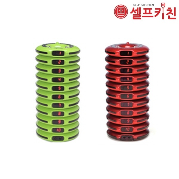 호출벨세트(전송기 수신기) 도넛 진동벨 셋트 무선벨 호출벨 GP-100R SET